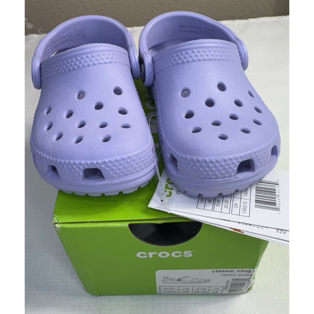 Crocs Classic Clog T Mystic Purple Toddler Size C6 NIB - Picture 3 of 8